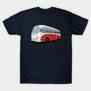 1952 AEC Regal Coach in white and red T-Shirt